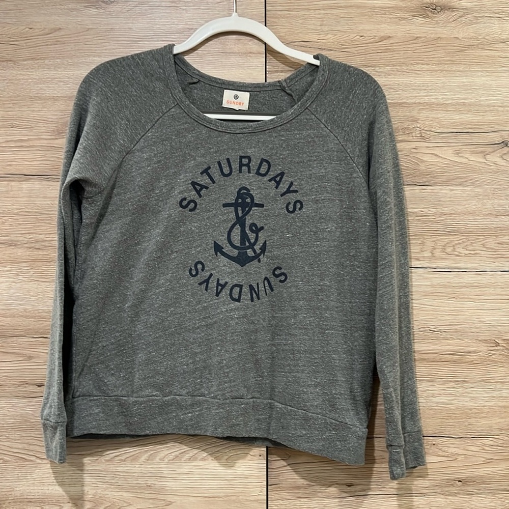Sundry women sweatshirt grey size 1